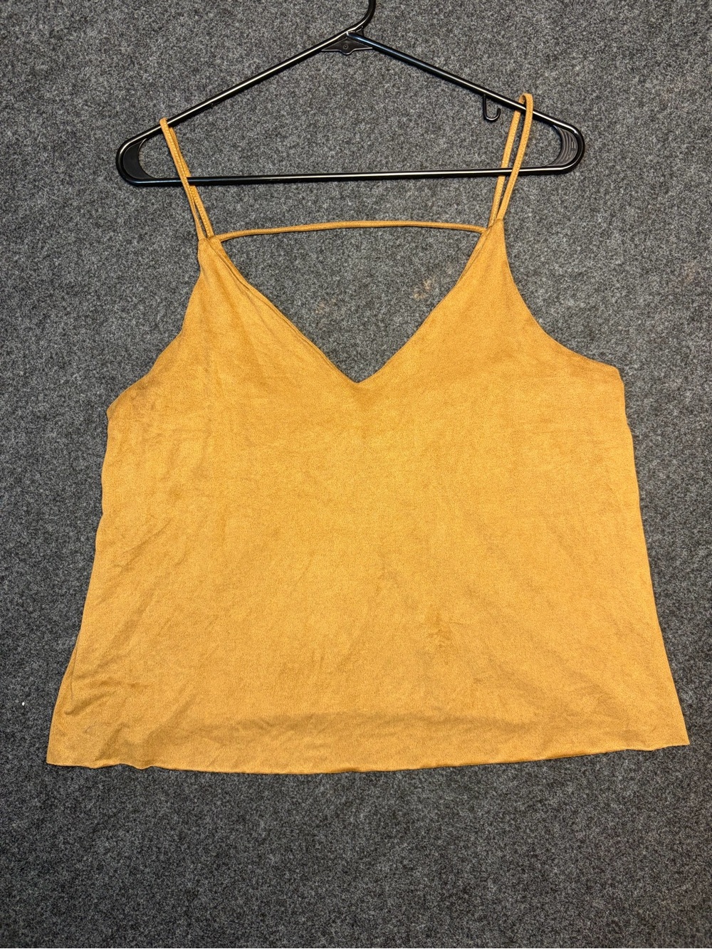 Forever 21 Mustard Faux Suede Western Cami Top Size L